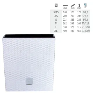 Prosperplast Rato Low 40 x 40 x 40,8 cm weiß