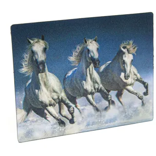 3D Magnet Pferde weiß