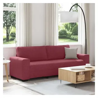 vidaXL Couch Polyester 3-Sitzer Rot