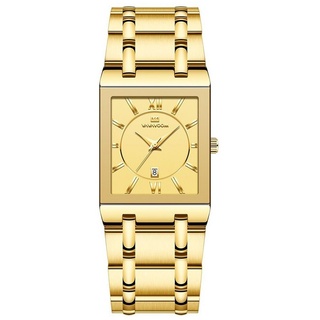 GelldG Smartwatch-Armband Uhren Quarz, Armbanduhr klassisch Rechteckig, elastisch, Legierung