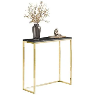 Lookway Konsolentisch MODERN II GRIGIA GOLD CHROM 80/100 cm (1x Konsole) 80 cm x 80 cm x 30 cm