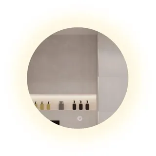 SensaHome – Runder Badezimmerspiegel ohne Rahmen mit LED-Beleuchtung – dimmbar – Wandspiegel – 70 cm