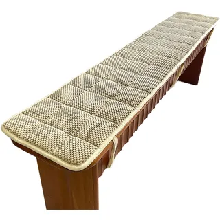 AQIGR Bankauflage Bankkissen Indoor & Outdoor 100×35 120x40 180x40 200x30 cm Sitzkissen für Gartenbank, Stuhl & Fensterbank Waschbare(Khaki,100x35cm)