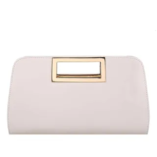 VASCHY Clutch Damen, Mode Schultertasche ELegant Handtasche Umhängetasche Vegan Leder Wristlet Clutch Crossbody für Hochzeit Freizeit Party Beige - S-M