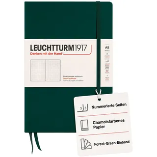 Leuchtturm1917 Notizbuch A5 Waldgrün gepunktet