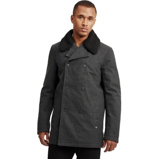 !Solid Wintermantel SOLID Herren Woll-Mantel Business-Jacke Regular Fit Pinto Freizeit-Jacke Dunkelgrau grau XL