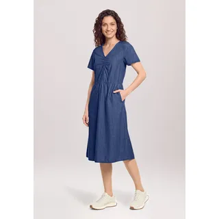 Cartoon Druckkleid Jeanskleid Blau 42