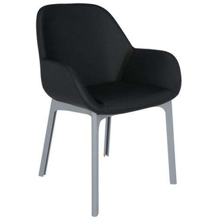 Kartell Clap Sessel- Gestell grau / Kunstleder schwarz - Lagerabverkauf Single-Product