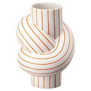 Rosenthal Dekovase Node Stripes Apple Vase 12 cm Streifen modern Porzellan (1 St) rot|weiß