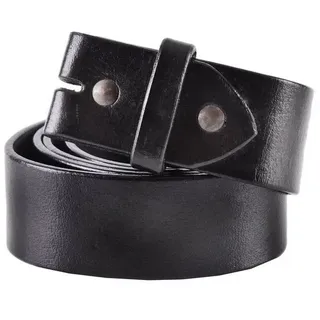 Ulfberth Gürtel ohne Schnalle Leder-Rohling 4 cm Schwarz 125