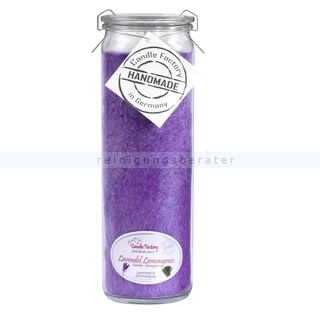 Candle Factory Big Jumbo Duftkerze Lavendel-Lemongrass mit einer Brenndauer von bis zu 100 Stunden