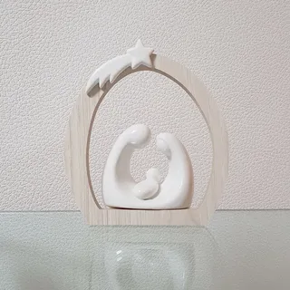 Formano Skulptur Heilige Familie Holz Keramik Höhe 16cm Weihnachten