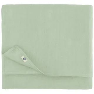 Linen & Cotton Tischdecke Hygge, 100% Leinen - Hellblau/Blau, 80 x 80 cm | Mitteldecke Klein Quadratisch, Tischtuch, Tischwäsche Landhausstil, Festliche Frühling/Home, Für Küche Restaurant Cafe Hotel