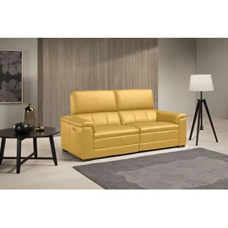 Egoitaliano 2,5-Sitzer EGOITALIANO "Capucine Breite 200cm, hoher Sitzkomfort", gelb, B:200cm H:99cm T:97cm, Sofas, wahlweise mit elektrisch oder manuell verstellbarer Relaxfunktion