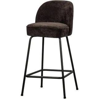 Barhocker Vogue aus Chenille-Stoff, modernes Design, 65 cm Sitzhöhe, dunkelbraun, gepolstert