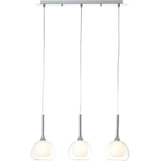 Brilliant Hadan 3-flg. 45 cm chrom/weiß-transparent