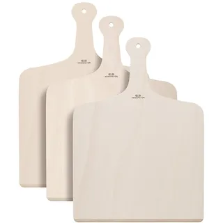 G.a HOMEFAVOR Pizzaschaufel aus Holz Pizzaschieber 3er-Set, 41.6 x 30cm Brotschaufel/Brotschieber/Flammkuchenbrett/Pizzabrett/Pizzaheber für Hausgemachte Pizza und Brot