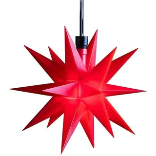 ZICOM LED Weihnachtsstern Mini-Stern 18-Zacken wetterfest, rot Ø 12cm,Timer 6h, Batteriefach für 3xAA, 4,5V, mit Fernbedienung, Innen und Außen für Weihnachten, Party, Dekoration, Geschenkidee