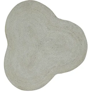carpetfine Alia Juteteppich 60 x 60 cm Beige/Blau