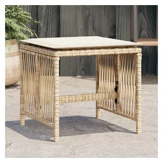 vidaXL Gartenhocker mit Kissen 41 x 41 x 36 cm beige 4 St.