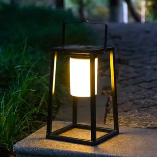 TRIROCKS Outdoor Solar Laterne Portable Helligkeit LED Nachttisch Laterne Portable Solar kabellose Lampe IP44 Wasserdicht Touch Control Outdoor Tischlampen für Patio Wandern Lesen Camping Garten