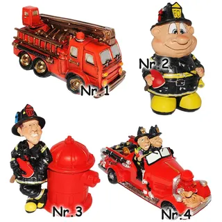 alles-meine.de GmbH große XL Sparbüchse - lustiger Feuerwehrmann - stabile Spardose aus Kunstharz - Geld Sparschwein - Feuerwehr/Feuerwehrmänner - Urlaub - Reisekasse/Rei..