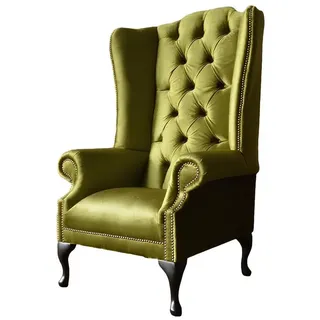 Xlmoebel Ohrensessel Eleganter Lounge-Sessel aus Samt in modernem Design (1-St., Sessel), Hergestellt in Europa grün
