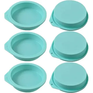 FELIXLEO Brotbackform Silikon Kuchenformen 6er Set Antihaft Backform Muffin 4 Zoll, (1-tlg)