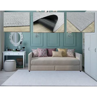 TADI & Imperio Geflochtener Vinyl-Teppich für Wohnzimmer, Küchenteppich, waschbar, Outdoor-Teppich, Küchenteppich