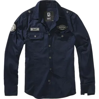 Brandit Textil Langarmhemd Blau 7XL
