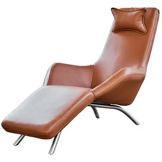 KAWOLA Relaxliege CAVAL Leder 79 x 95 x 157 cm Braun