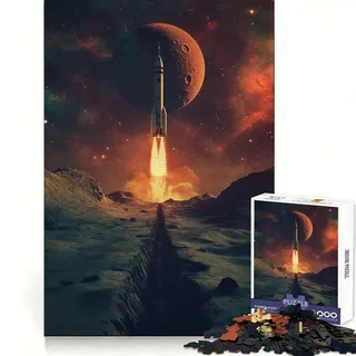 Raketenstart im Weltraum 1000-teiliges Puzzle für Teenager Geschicklichkeitsspiel, entspannender Spaß, präzise geschnitten (50x75cm)