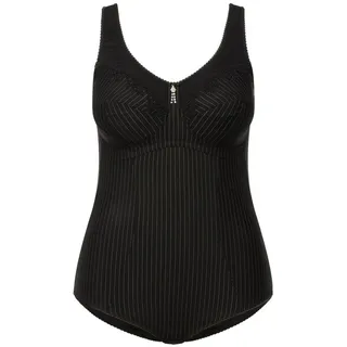 Ulla Popken Body Nadelstreifen Schwarz 105E