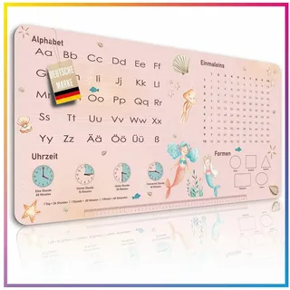 Lineo Schreibtischunterlage Tischunterlage & Malunterlage für Kinder 80x40 cm abwischbar, (Robuste Malunterlage Schreibtisch Unterlegmatte)