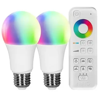 Müller-Licht Tint LED-Lampe  (E27, Dimmbar, RGBW, 806 lm, 9,5 W, 2 Stk.)