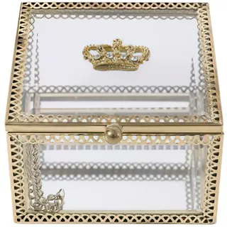 iplusmile Glas Schmuckkästchen Quadratische Schmuckschatulle Mit Glasdeckel Schmuckaufbewahrungsbox Für Ohrringe Ringe Anhänger Und Kleine Schmuckstücke Display Box