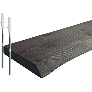 Relaxdays Wandregal 60 x 3 x 22 cm Schwarz