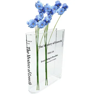 Klare Buchvase, Book Vase, Transparentes Buchvase Für Blumen, Tulpenvase, Klare Buchblumenvase, Klares Buch, Blumenvase Buch, Niedliche Vase, Ästhetische Tischdeko Wohnzimmer Für Blumenarrangements