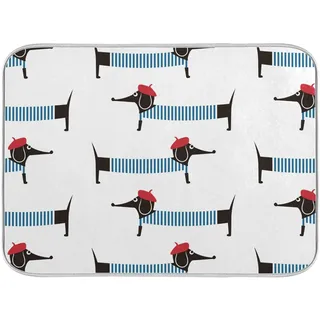 Eingangsteppich 40X60cm, Französischer Dackel-Hundewelpe Eingangsmatte Pflegeleichte Teppich Lustige Fußmatte Für Geschenk Innen Küche