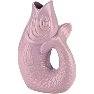 Giftcompany - Vase, Karaffe - Monsieur Carafon - Fisch - Steingut - Farbe: Lavender - (BxTxH): 21 x 12 x 31 cm - Größe: L