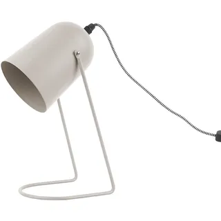 Leitmotiv Tischlampe Enchant - Warm Grey - 30x18cm | Rund - skandinavisch - Eisen - Tischleuchte Wohnzimmer & Schlafzimmer - Tischlampen modern