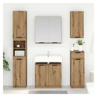 vidaXL Badezimmerschrank-Set 2-tlg. Artisan-Eiche
