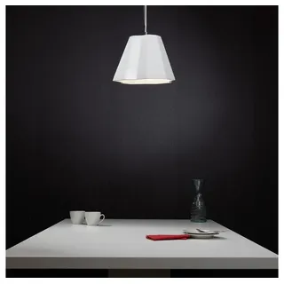 famlights Pendelleuchte famlights, Gipspendelleuchte Maria in Weiß E27 max. 40W weiß