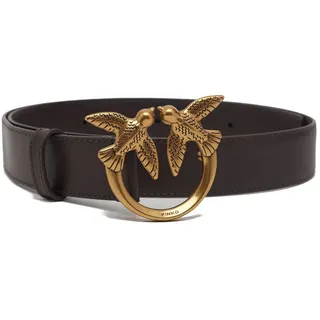 Pinko Damen Gürtel, Z99q_schwarz-antique gold, S - S