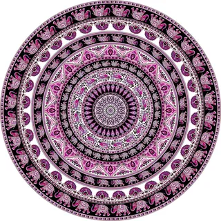 Miracle Home Mandala/Pareo Multi 309, 100% Baumwolle, Fuchsia, 180RD