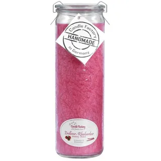 Candle Factory Erdbeer-Rhabarber Duftkerze 21 cm rot