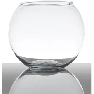 Teelichthalter, Kugelvase Ball H. 9,5cm D. 11cm transparent rund Glas Hakbijl