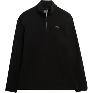 Superdry Herren Polar Fleece Pullover mit Halbreißverschluss Schwarz S - S