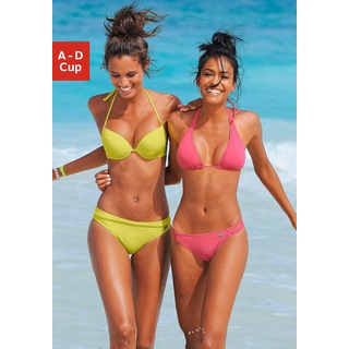 Push-Up-Bikini-Top BUFFALO "Happy" Gr. 38, Cup B, gelb Damen Bikini-Oberteile Bikini-Oberteil Mixkini Neckholder-Bikini Push-up-Bikini Ocean Blue in mehreren Trendfarben