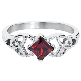 etNox - Mittelalter Ring - Keltischer Knoten - für Damen - silberfarben - 62